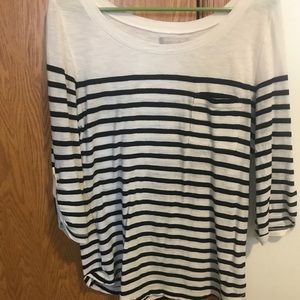 Tunic stripe 3/4 sleeve top